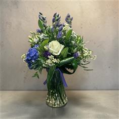Serenity in a vase blue and white