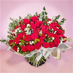100 red rose luxuary bouquet