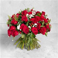 24 luxury red roses